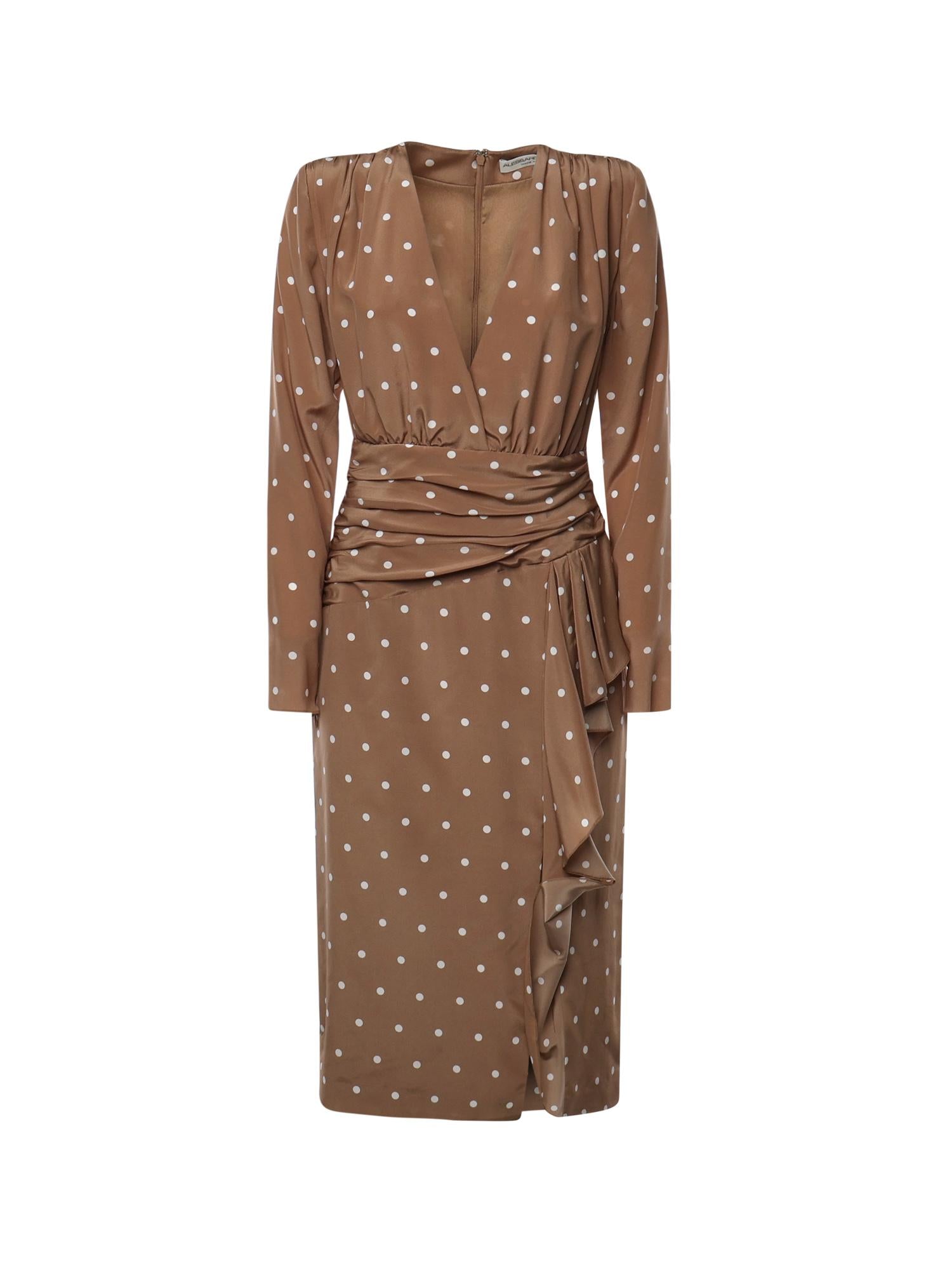 Abito a pois con volant FABX4109F4655 1885 ALESSANDRA RICH 