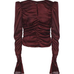 Top in chiffon arricciato 114981 2734 ROTATE 