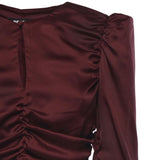 Top in chiffon arricciato 114981 2734 ROTATE 