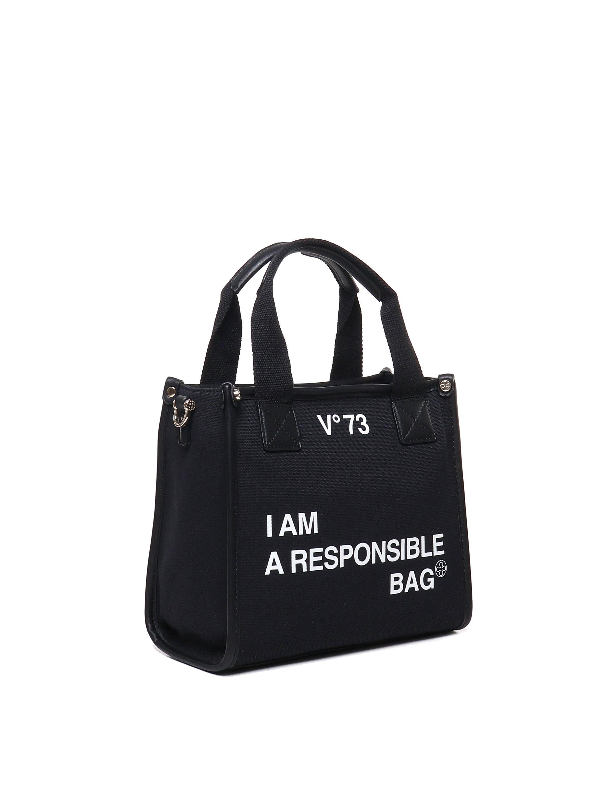 Borsa tote Responsability in canvas e ecopelle 73BS6AF02 RESPONSIBILITY BISNERO V° 73 