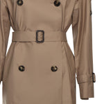 Trench corto doppiopetto in twill di cotone 2529026044600 001 MAX MARA THE CUBE 