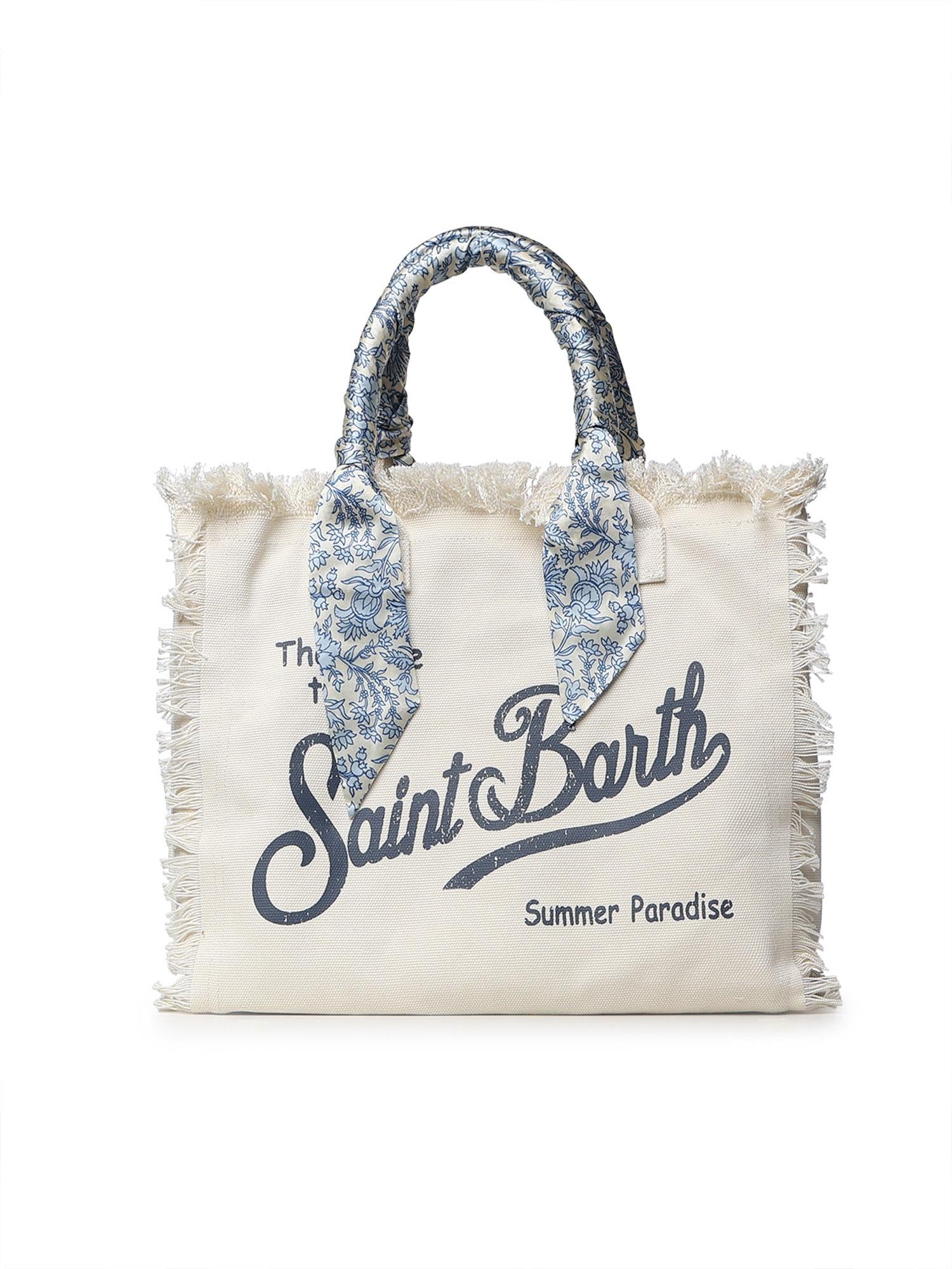 Borsa Vanity in canvas con twill removibile VANI045 09243L MC2 SAINT BARTH 