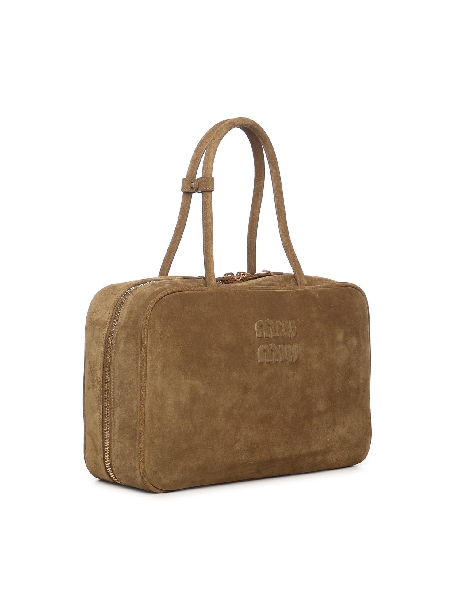 Borsa Beau in camoscio 5BB117 2CSSF0393 MIU MIU 