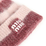 Cappello in mohair con logo 5HC378 2CVEF04BG MIU MIU 