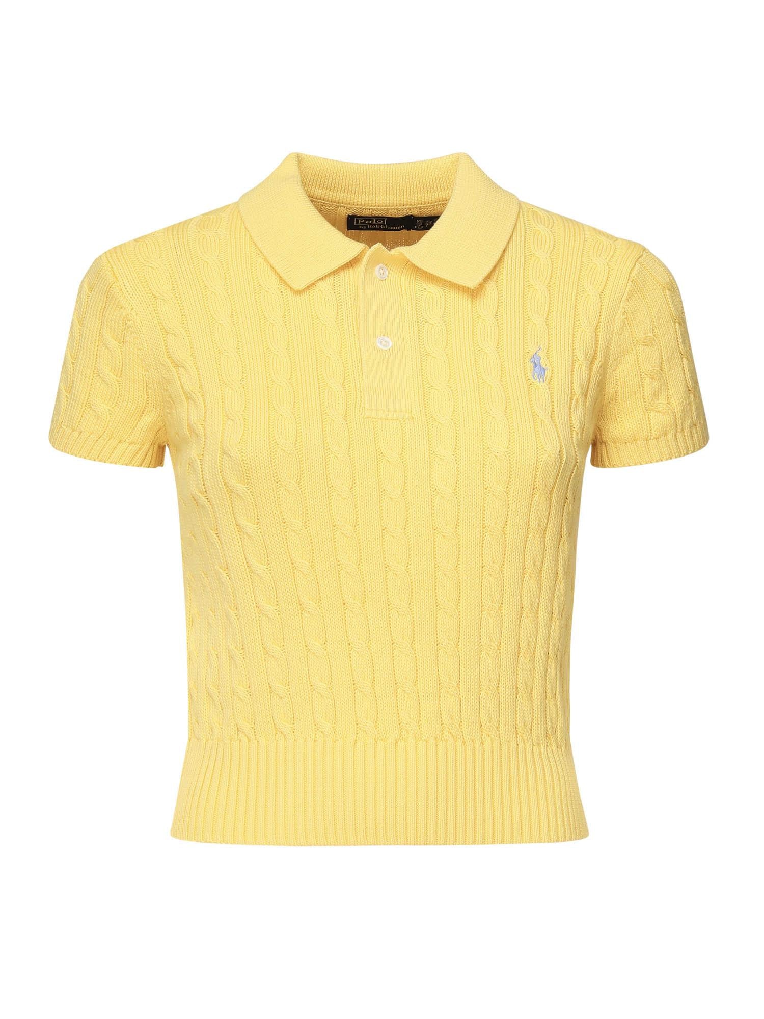 Polo cropped a trecce<BR/> 211972118 001 POLO RALPH LAUREN 