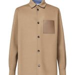 Giacca-camicia in lana vergine e cashmere H526Y05WF2 3151 LOEWE 