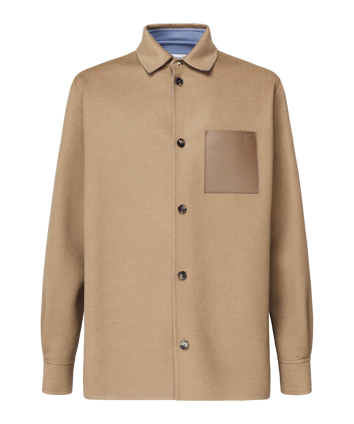 Giacca-camicia in lana vergine e cashmere H526Y05WF2 3151 LOEWE 
