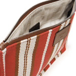 Pochette piatta a righe signature media 7N0159 AUGXF1SCQ FENDI 