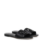 Slide in pelle di vitello e logo CQ0436 AY32980999 DOLCE & GABBANA 