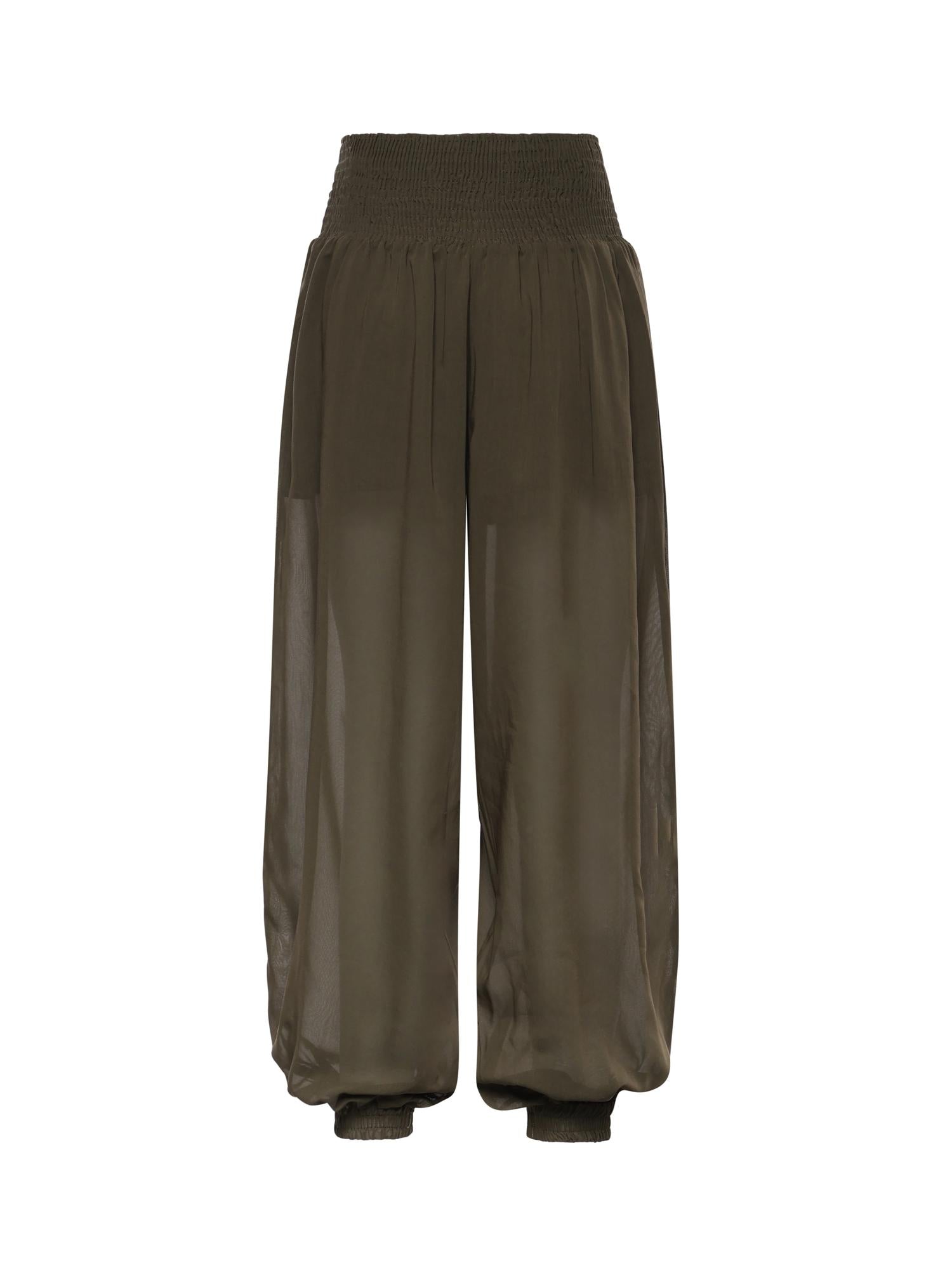 Pantaloni in voile crêpe di misto cotone 106845 A3O2X52 PINKO 