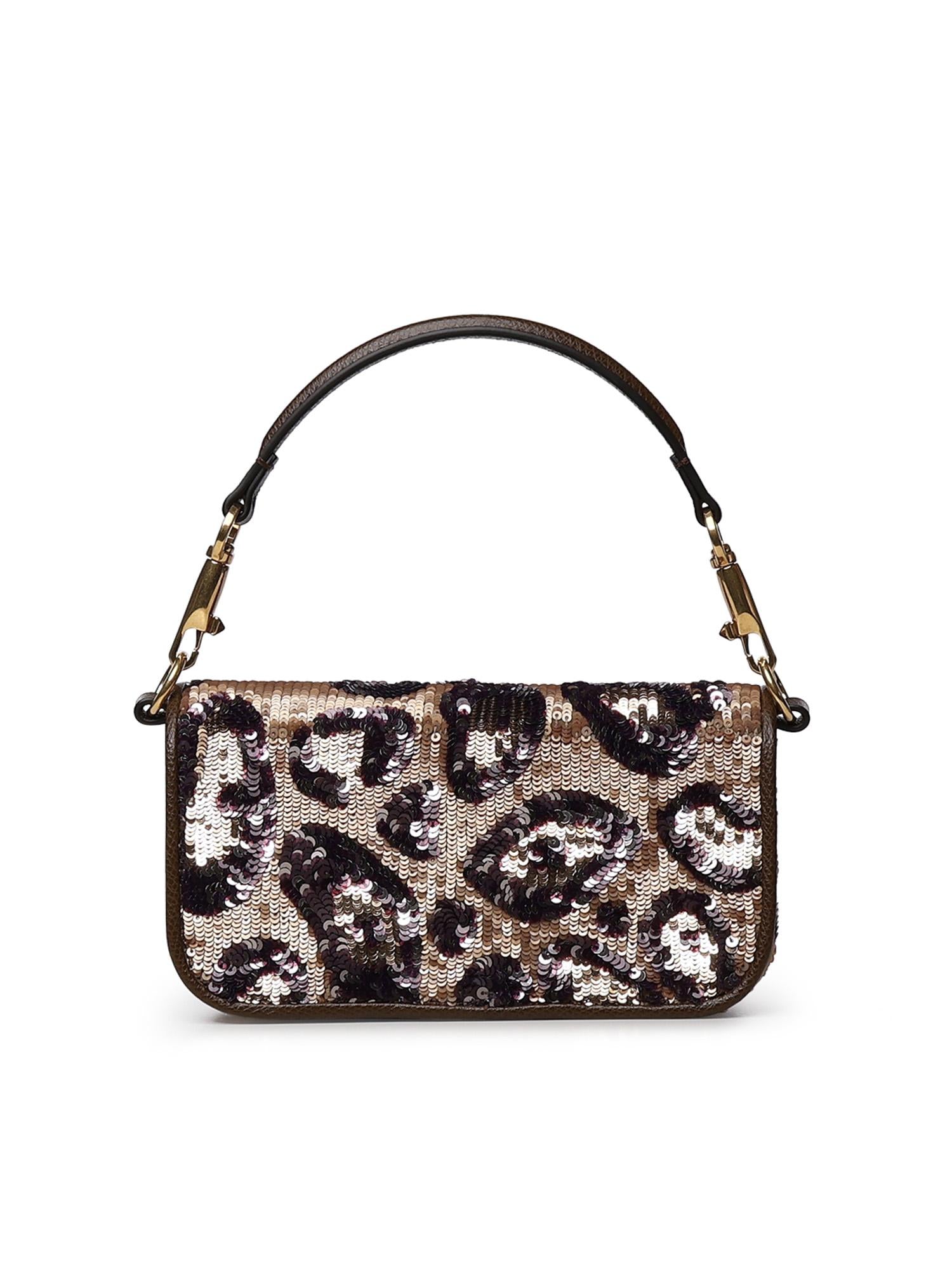 Borsa piccola a spalla Valentino Garavani Locò ricamata animalier 8W0B0K53 YHUFJY VALENTINO GARAVANI 