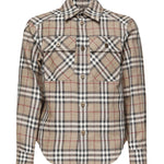 Camicia check in cotone e lino 8108014 C2044 BURBERRY 