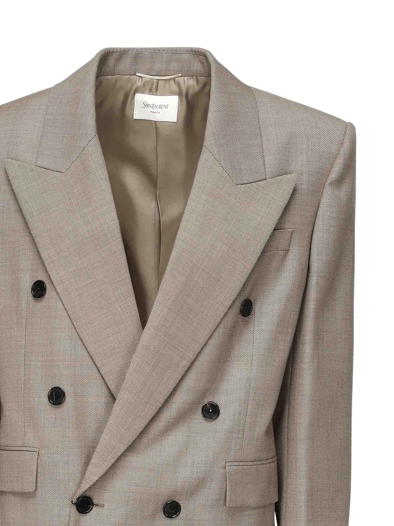 Giacca doppiopetto in lana 821942 Y1I251506 SAINT LAURENT 