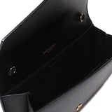 Portafoglio con catena Uptown in pelle goffrata grain de poudre 607788 1GF0J1000 SAINT LAURENT 
