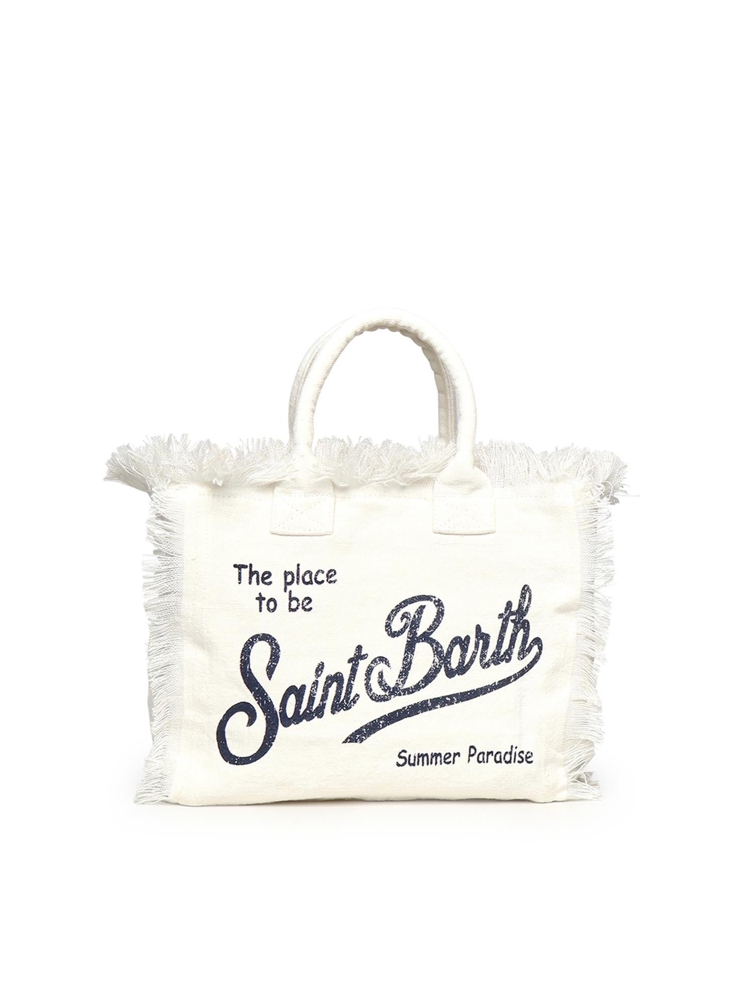 Borsa Colette in lino con logo COL0018 00405L MC2 SAINT BARTH 