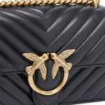 Borsa piccola a tracolla Love Bag One Chevron 100074 A0GKZ99Q PINKO 
