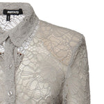 Camicia floreale in rete<BR/> 115704 039 ROTATE 