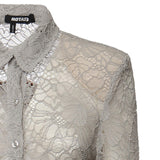 Camicia floreale in rete<BR/> 115704 039 ROTATE 