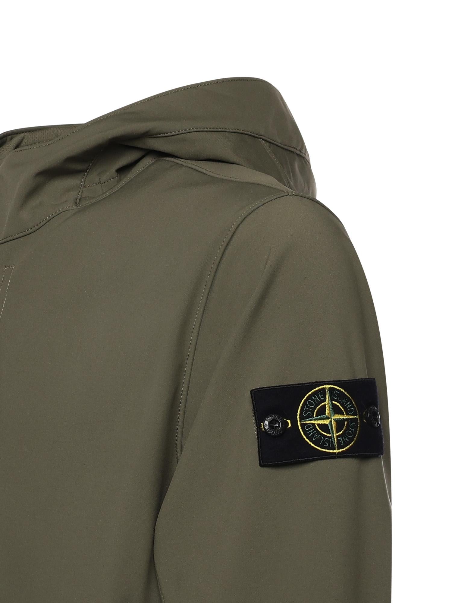 Giacca antigoccia in reps di nylon con logo L1S154100118 S0A22V005G STONE ISLAND 