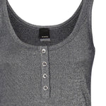 Top a canotta in maglia metallizzata con bottoni 104649 A2CQEI2 PINKO 