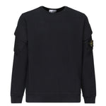 Felpa girocollo con tasche sulle maniche<BR/> K2S156100008 S0A20V0020 STONE ISLAND 