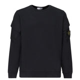 Felpa girocollo con tasche sulle maniche<BR/> K2S156100008 S0A20V0020 STONE ISLAND 
