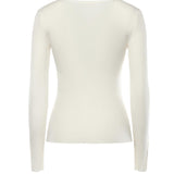 Top Heritage in maglia a costine 126MT0479FI0001 0001 COURREGES 