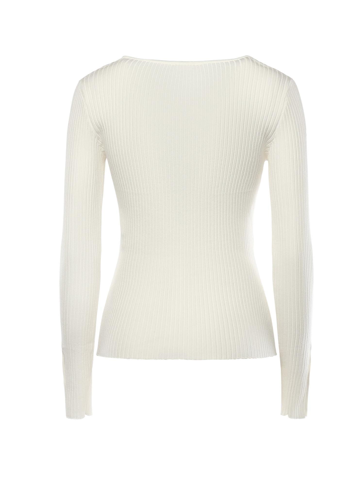 Top Heritage in maglia a costine 126MT0479FI0001 0001 COURREGES 