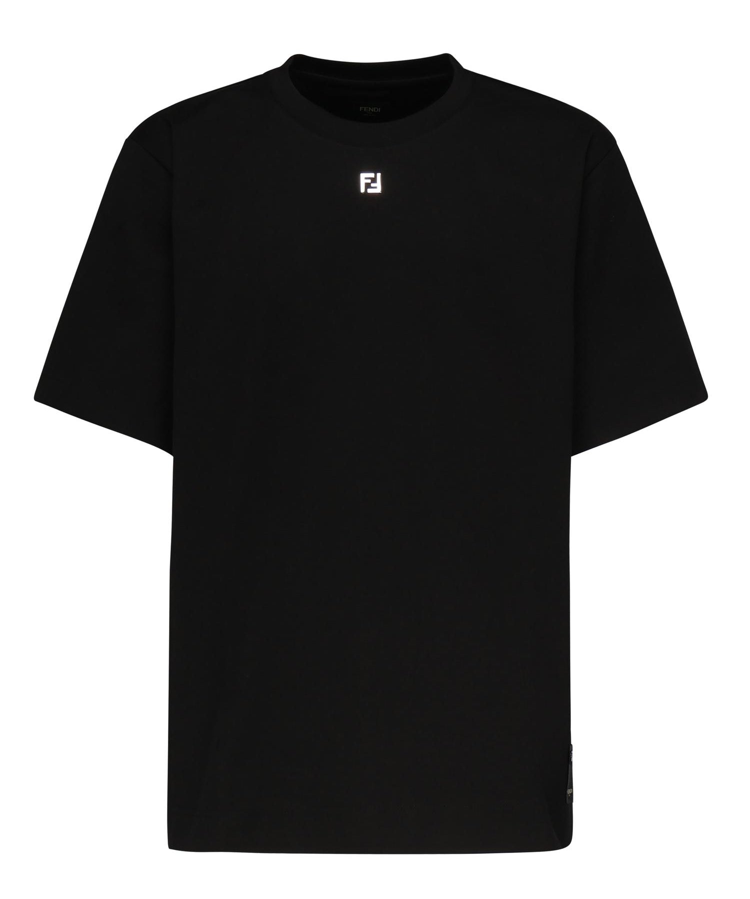 T-shirt in cotone con logo<BR/> FY0936 ARYYF0QA1 FENDI 