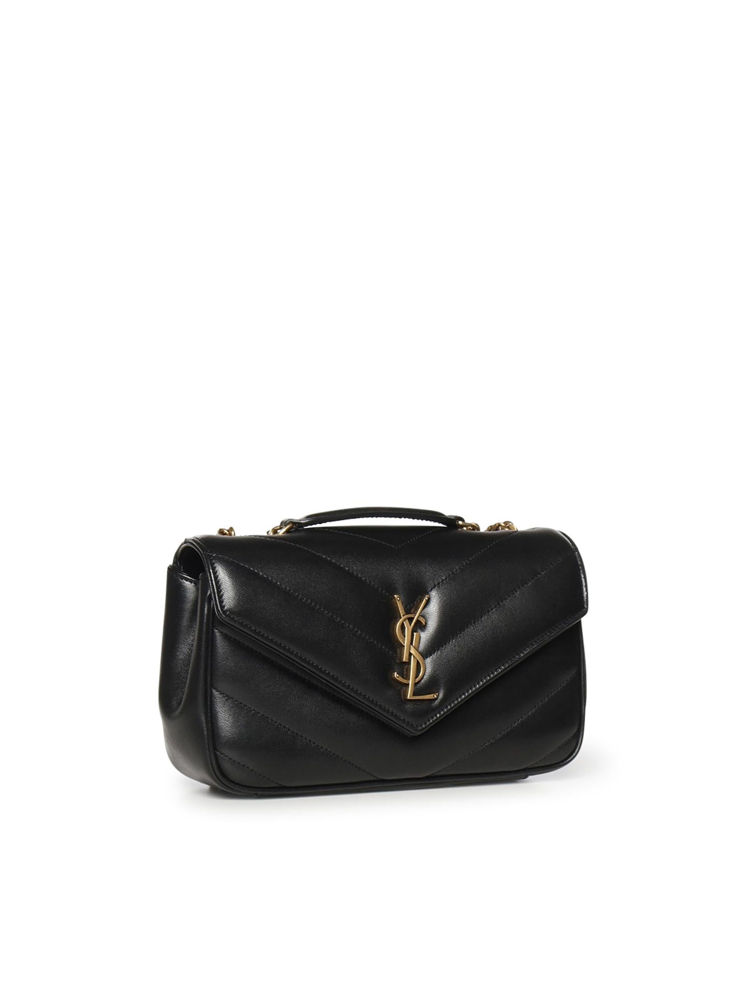Borsa Loulou small in pelle di agnello trapuntata 801437 AAEAX1000 SAINT LAURENT 