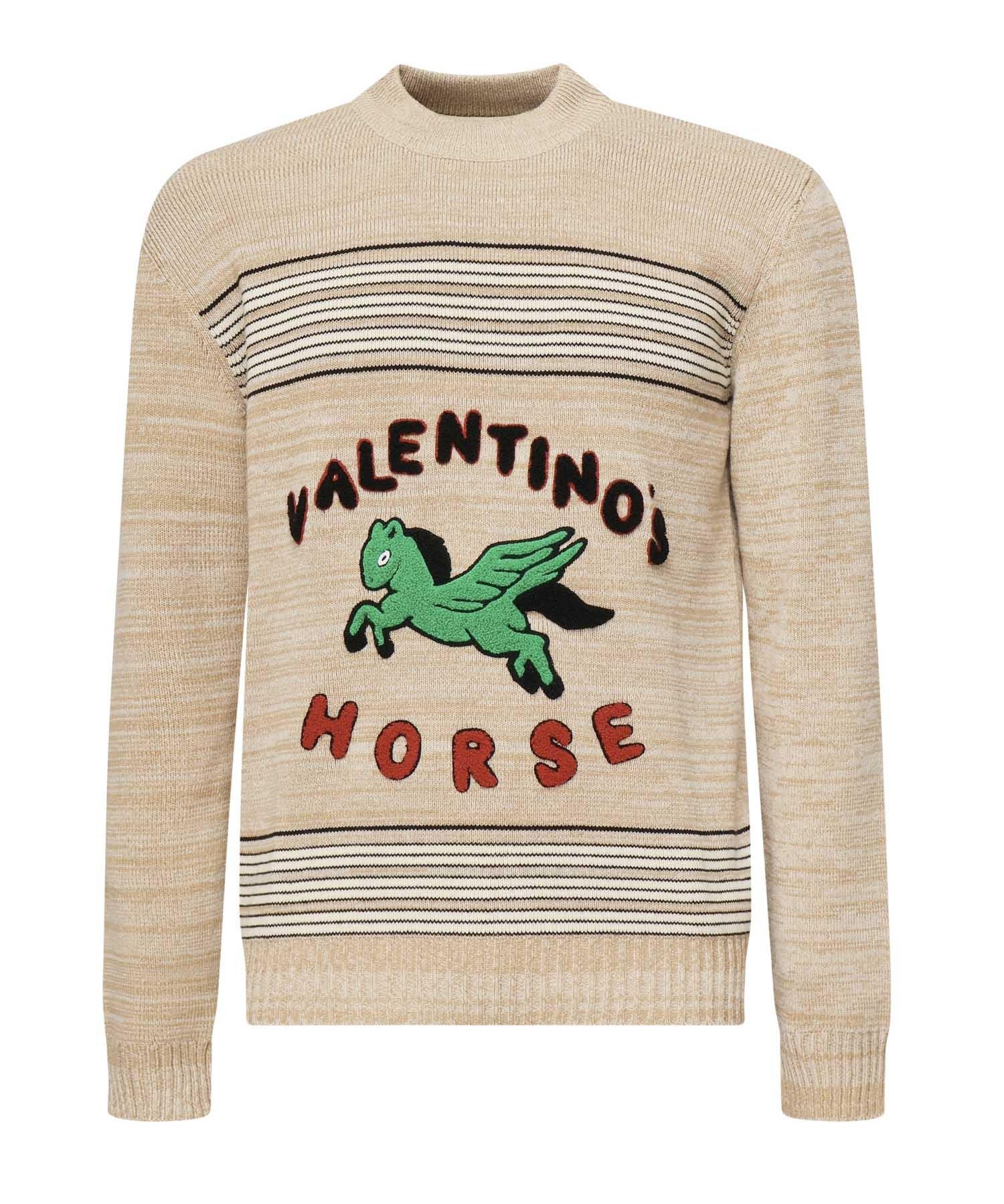 Pullover in lana e cotone con logo 7V3KC34E B27DRY VALENTINO GARAVANI 
