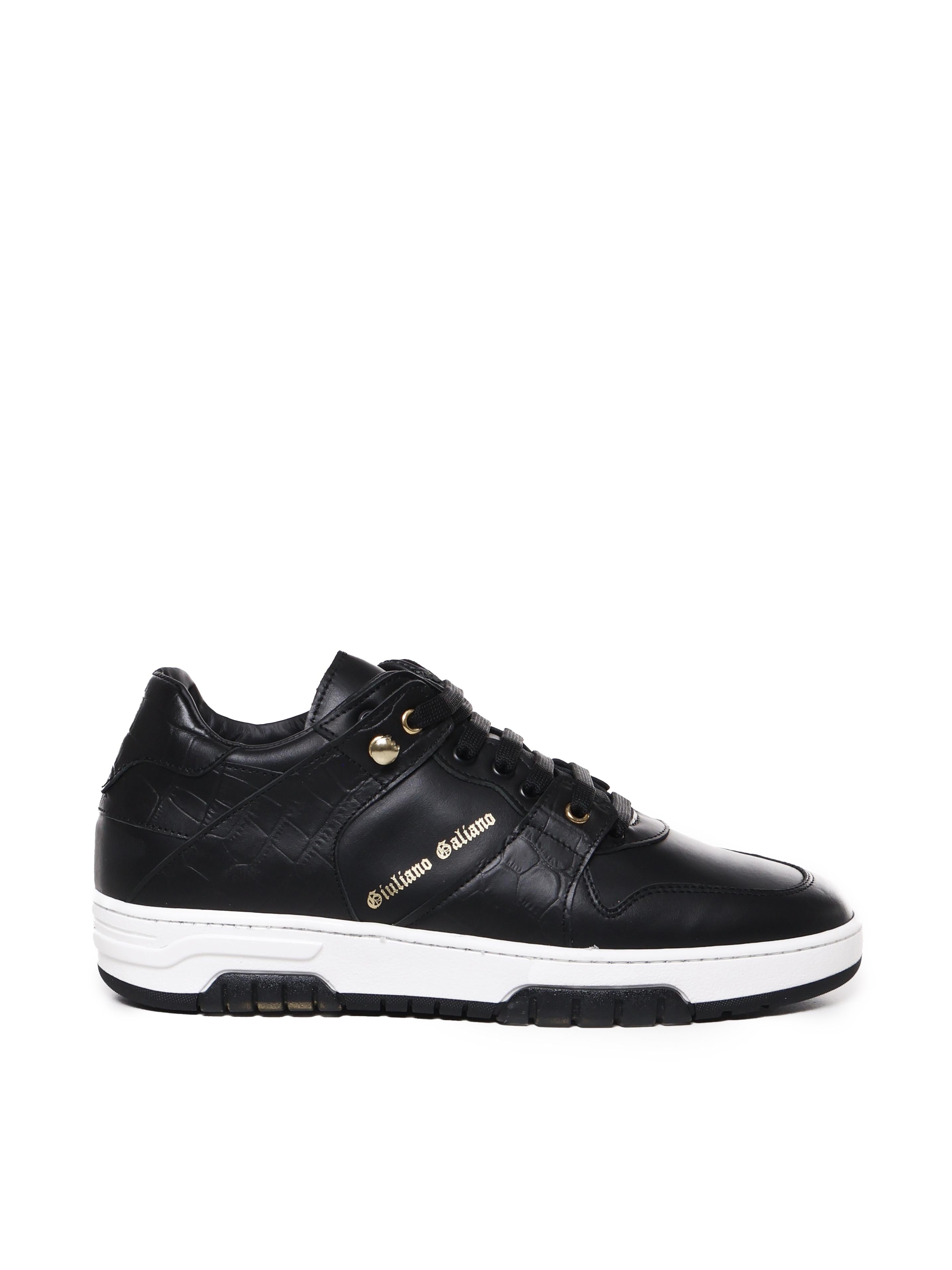 Sneakers basse Legend in pelle<BR/> LEGEND LOW/CROCKBLACK/BLACK GIULIANO GALIANO 