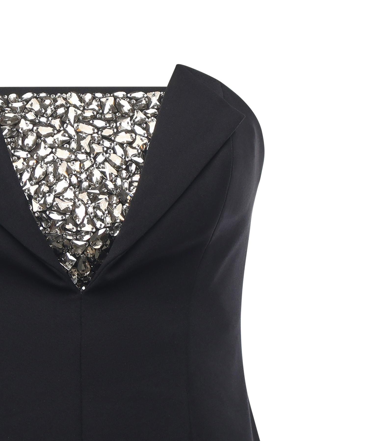 Abito tubino con ricamo di strass 79AAO416 N0356899 GENNY 