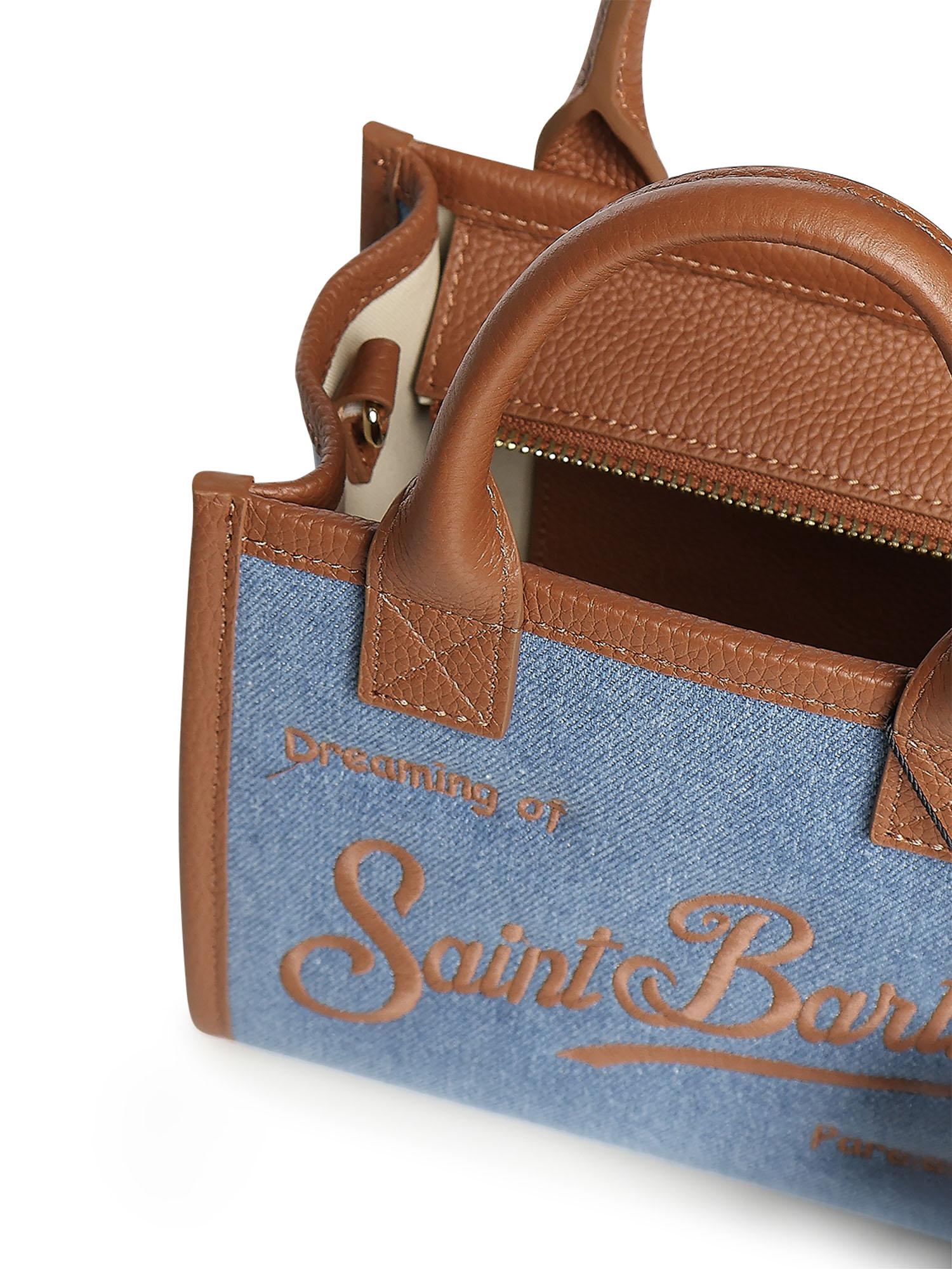 Borsa Vanity mini in denim e pelle VANMI001 01515L MC2 SAINT BARTH 