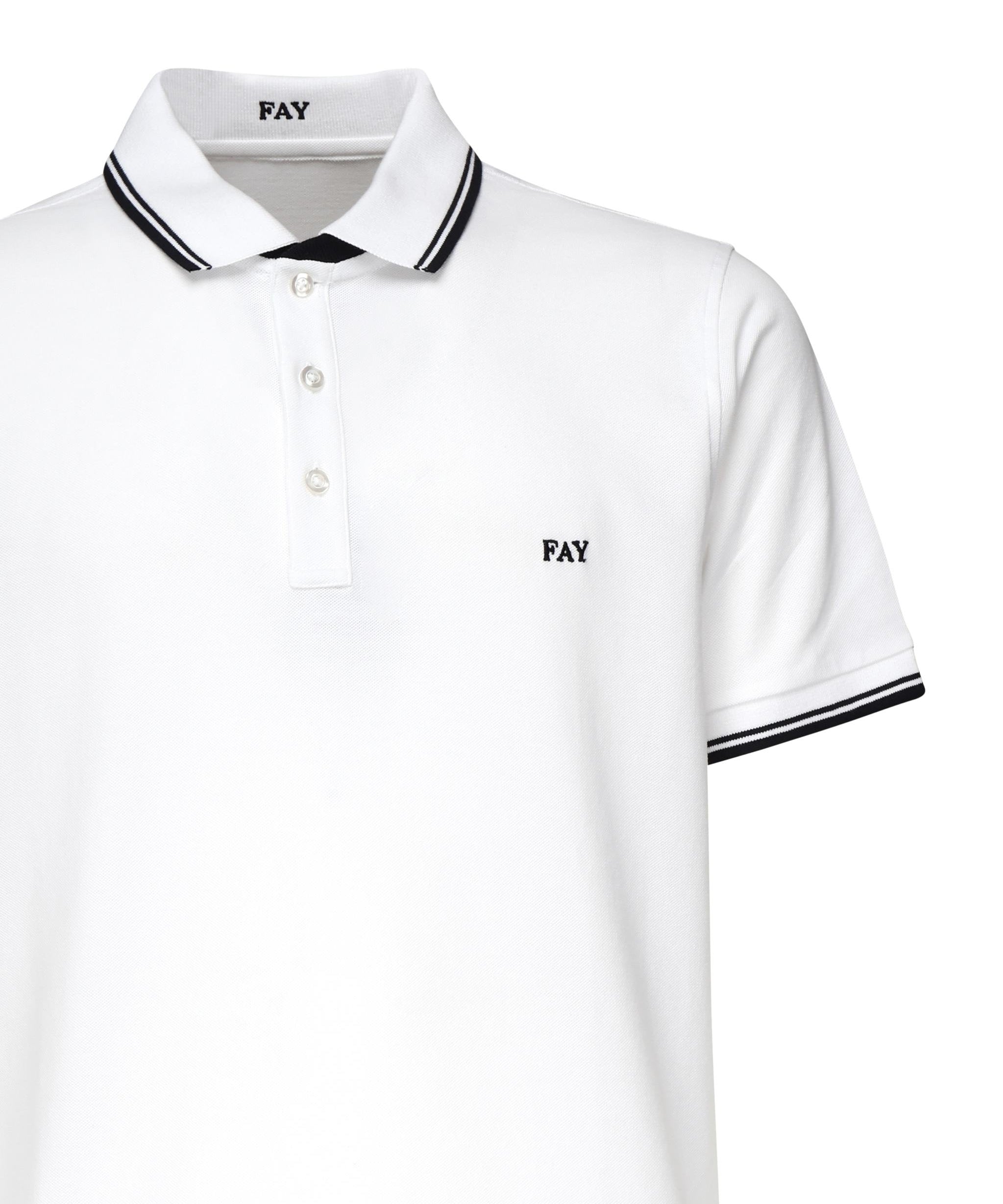 Polo in piqué con righe NPMB250140STDW B001 FAY 