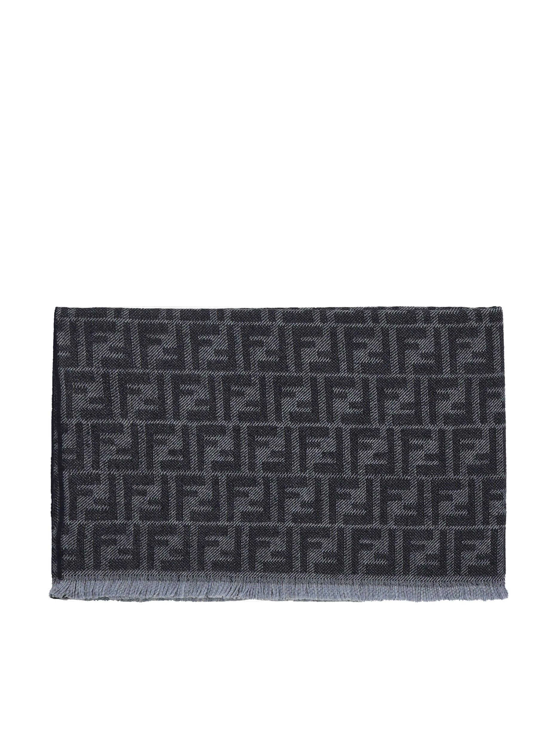 Sciarpa in maglia con motivo FF all-over FXS830 AS6LF1Q3B FENDI 