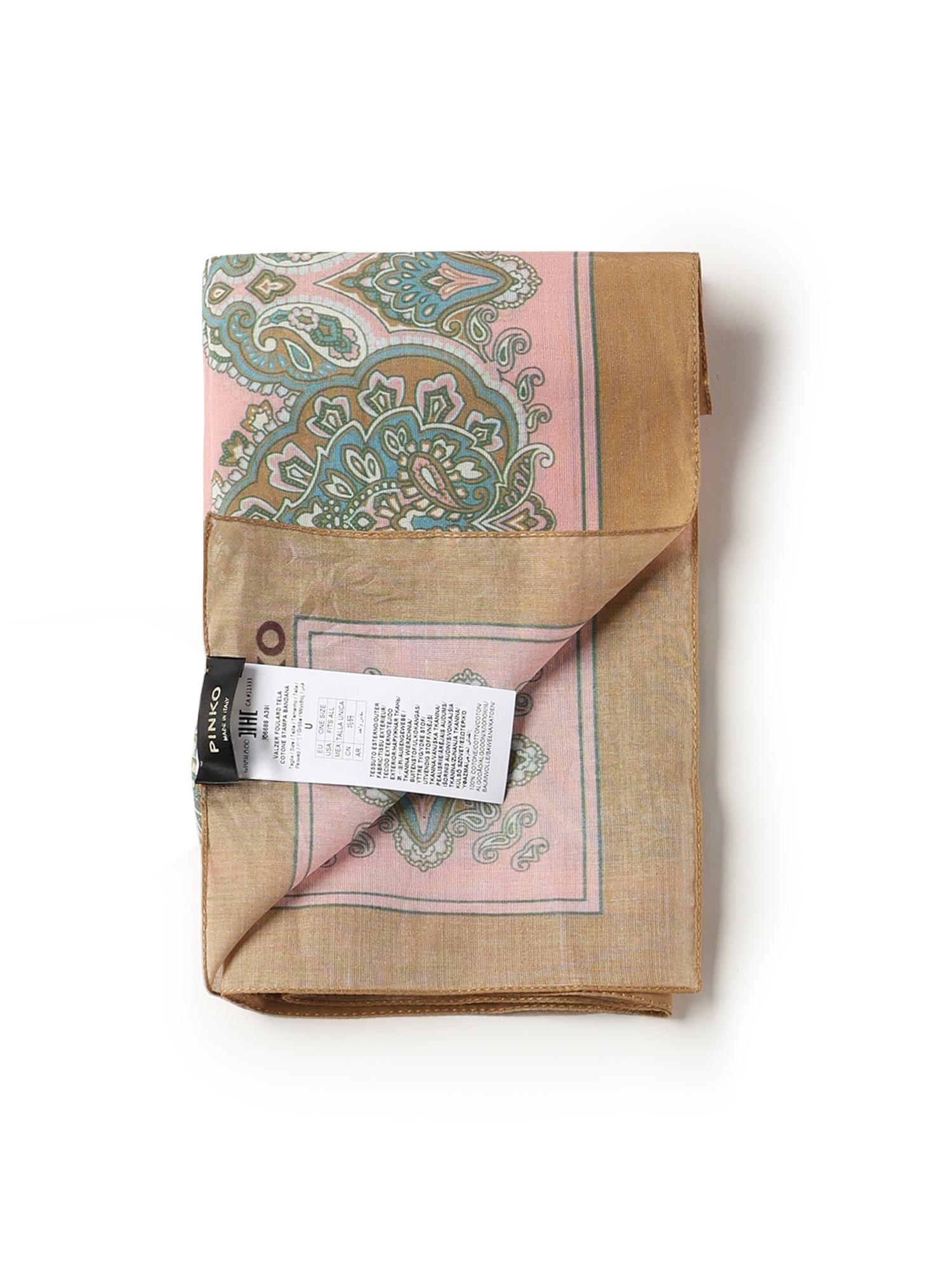 Foulard in cotone con logo 106688 A39INL4 PINKO 