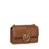 Borsa piccola a tracolla Love Bag One Chevron in pelle 100074 A0GKL17Q PINKO 