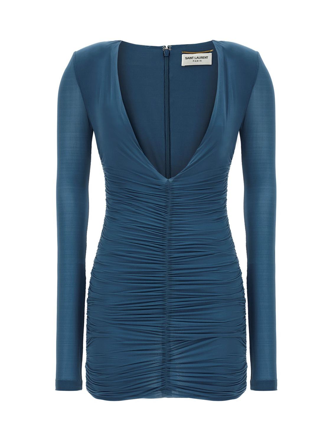 Abito in cupro 732870 Y5G893041 SAINT LAURENT 