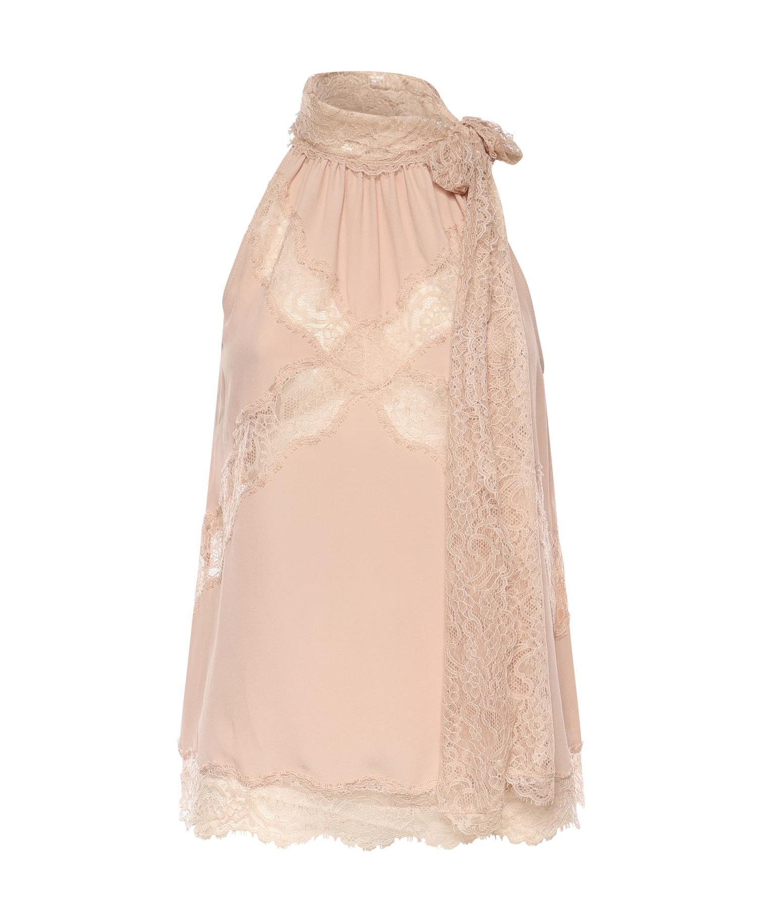Top con scollo all'americana e pizzo 106263 A32YQ35 PINKO 