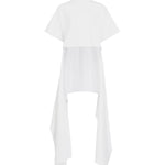 T-shirt asimmetrica in jersey di cotone AA9I0031J095D 000 ALAIA 