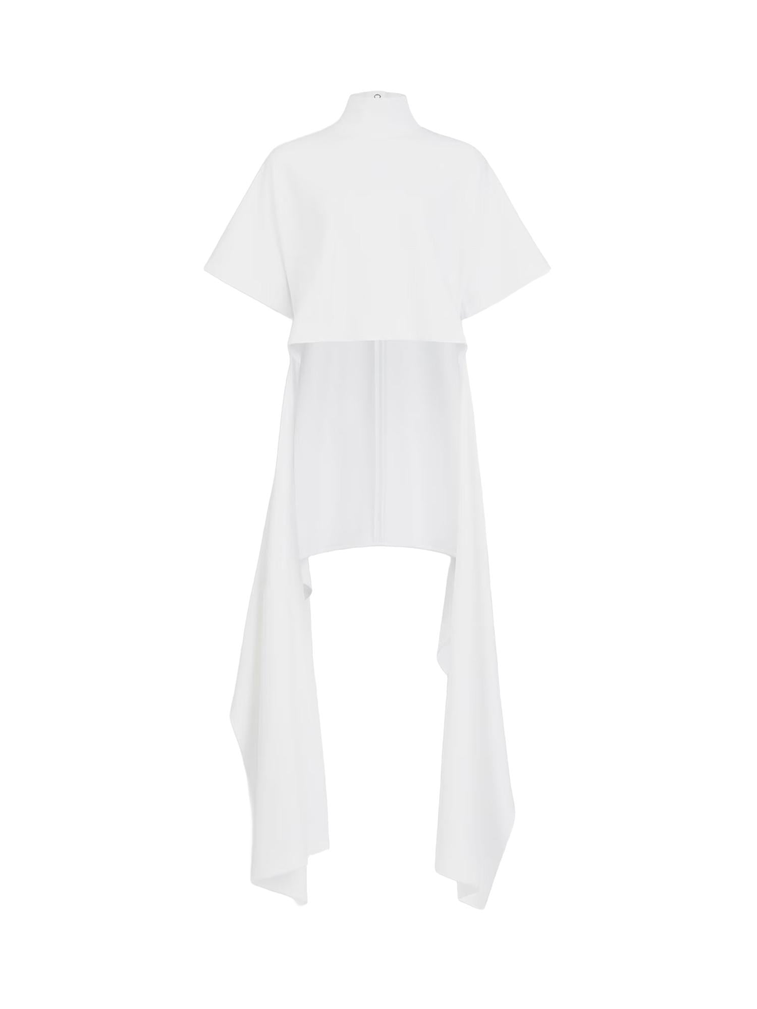 T-shirt asimmetrica in jersey di cotone AA9I0031J095D 000 ALAIA 