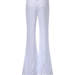 Pantaloni Vianora in voile di cotone e pizzo 261501 WHITE CHARO RUIZ 