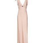 Abito lungo in satin MF5894 1254F0924 MIU MIU 