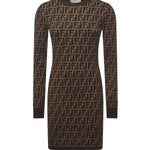 Abito in cotone con stampa logo all-over FZDC83 ASJTF0GGE FENDI 