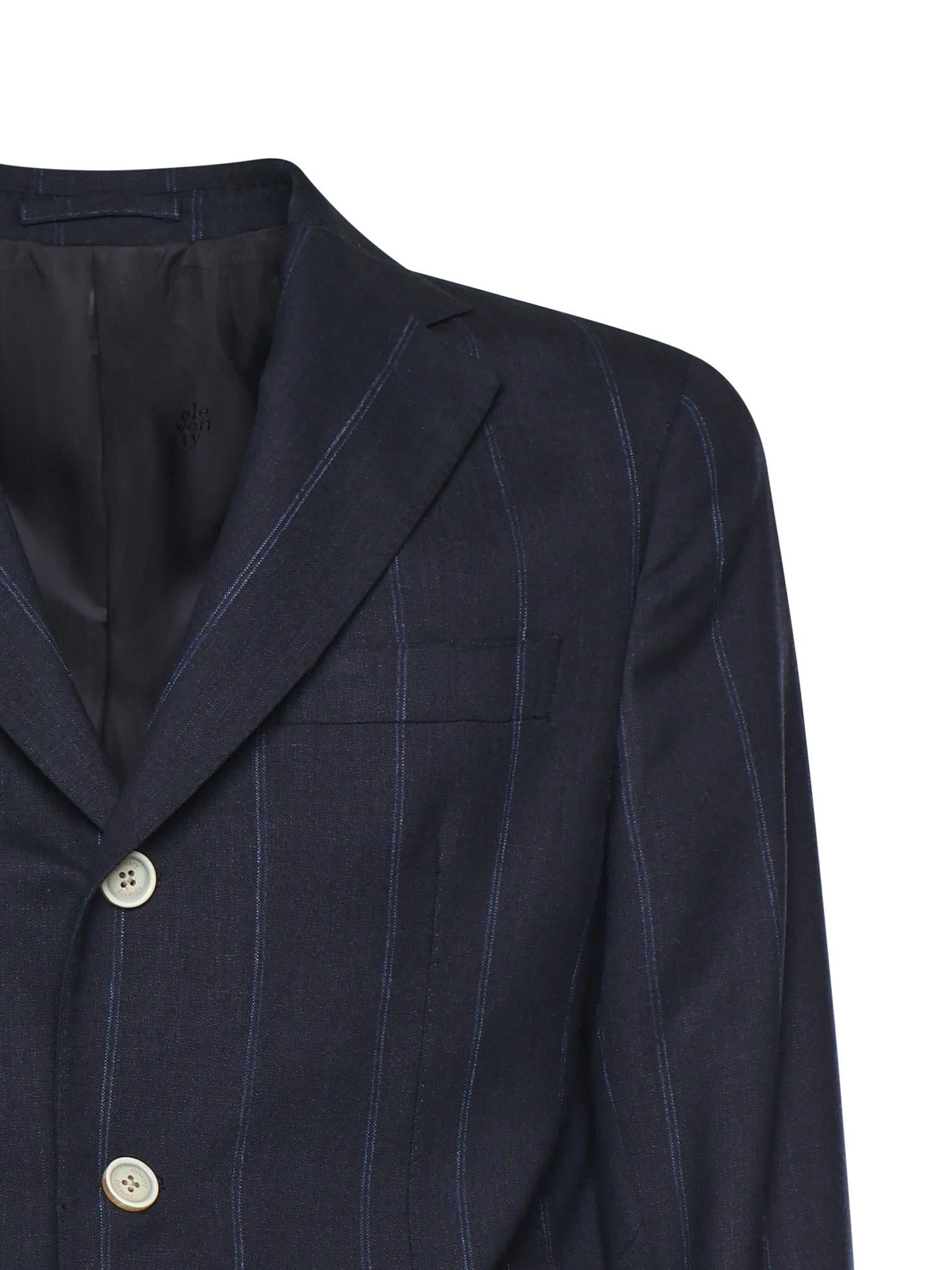 Abito monopetto gessato M75ABUD01TES0M091 11 ELEVENTY 