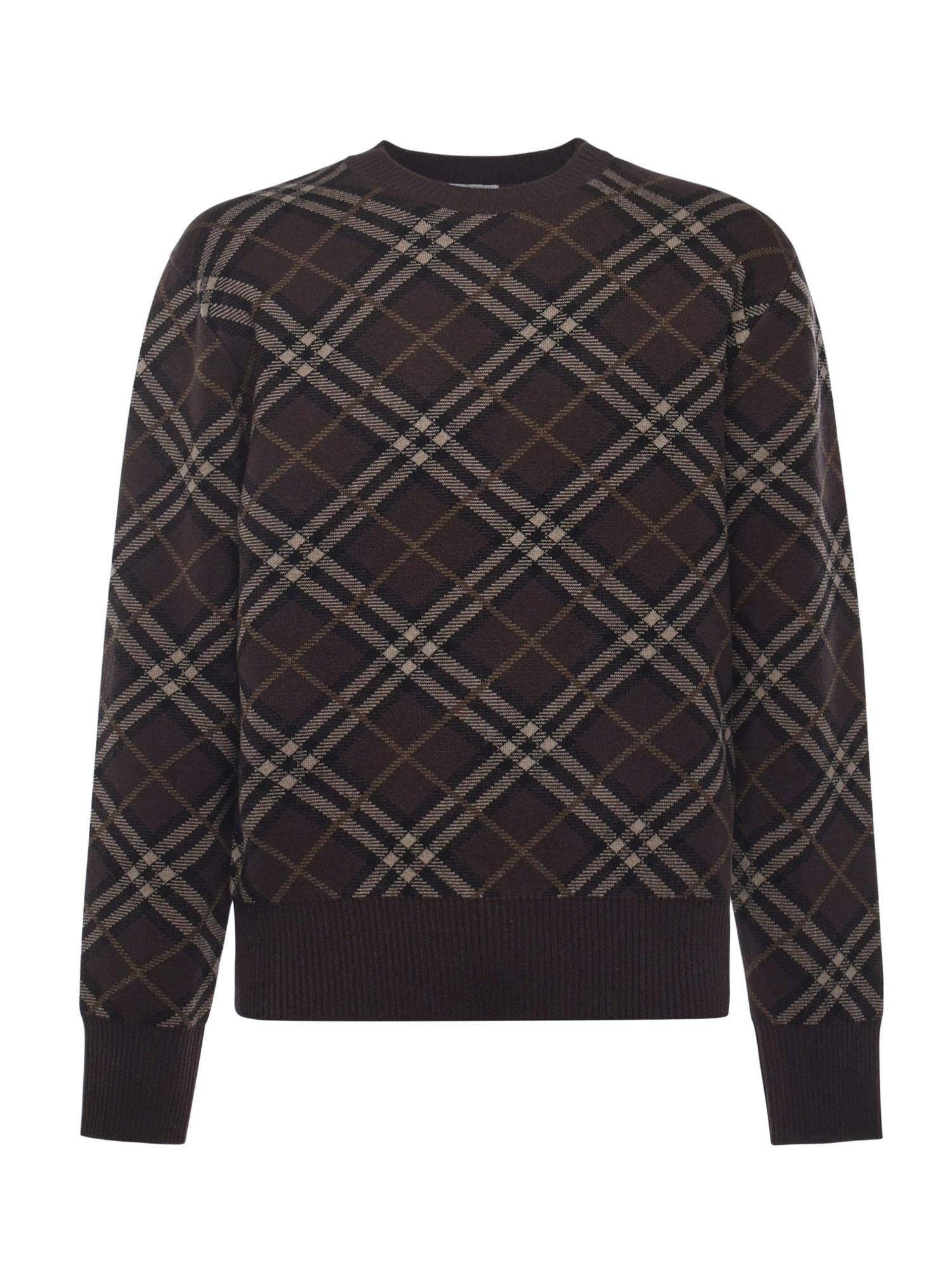 Maglione in lana e cashmere Check 8115704 B2412 BURBERRY 