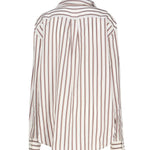 Camicia a righe in seta con collo foulard 748134 V35L09032 BOTTEGA VENETA 