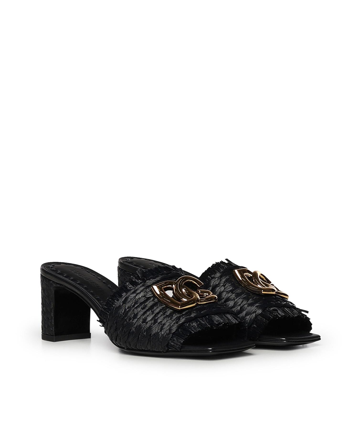 Mules in rafia con logo CR1993 AN21780999 DOLCE & GABBANA 