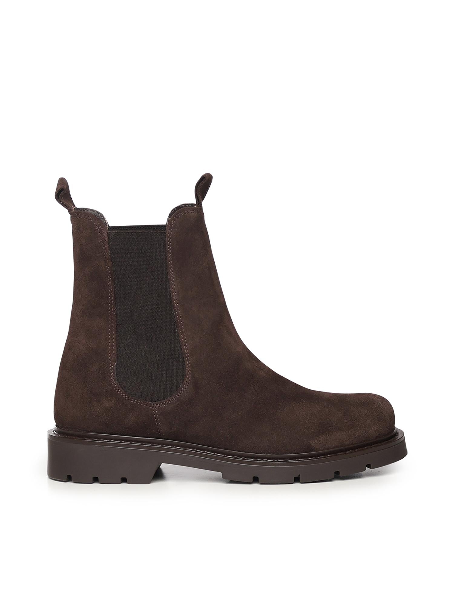Stivaletti Chelsea in camoscio A56088 MORO CARMENS 